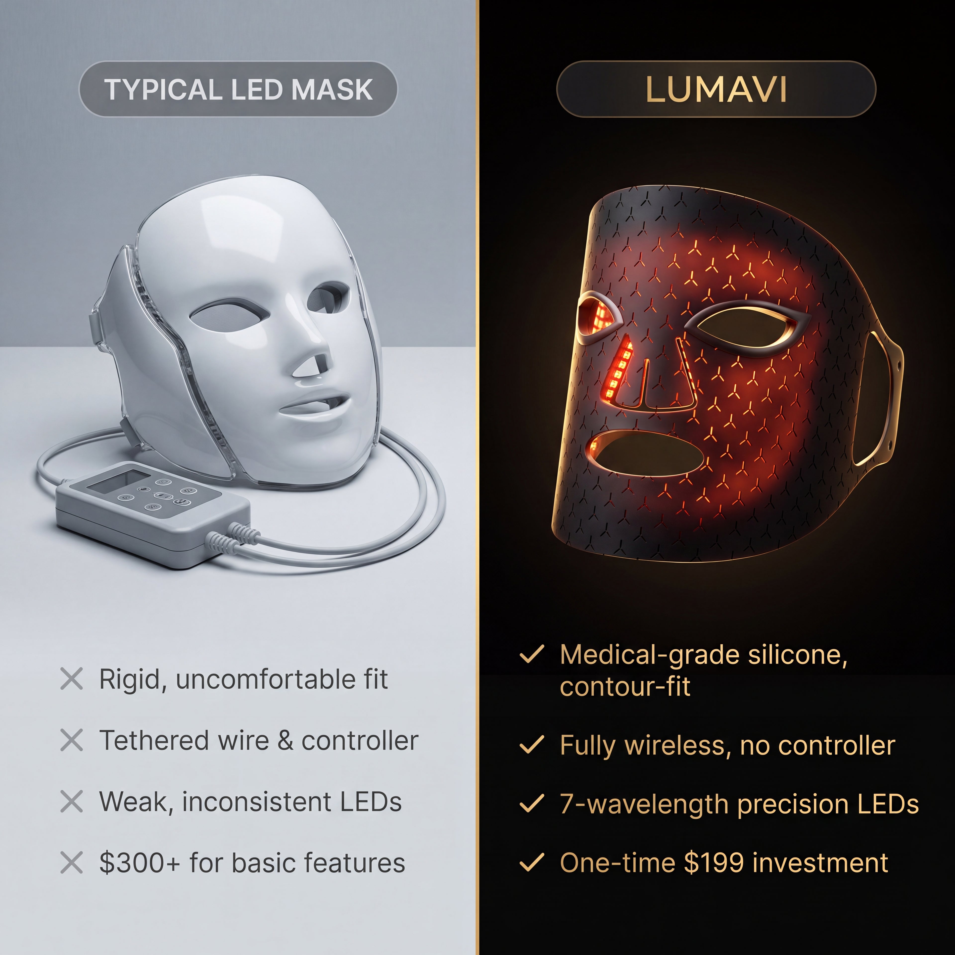 Lumavi Wireless LED Light Therapy Mask